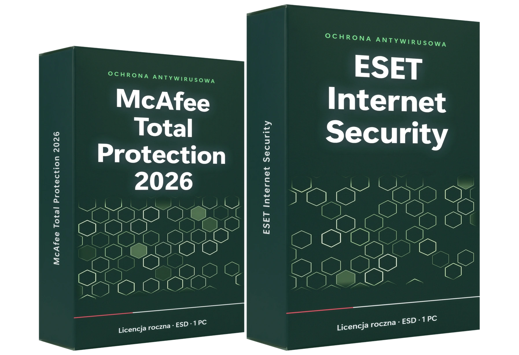 ESET Internet Security i McAfee Total Protection – licencje roczne na 1 stanowisko