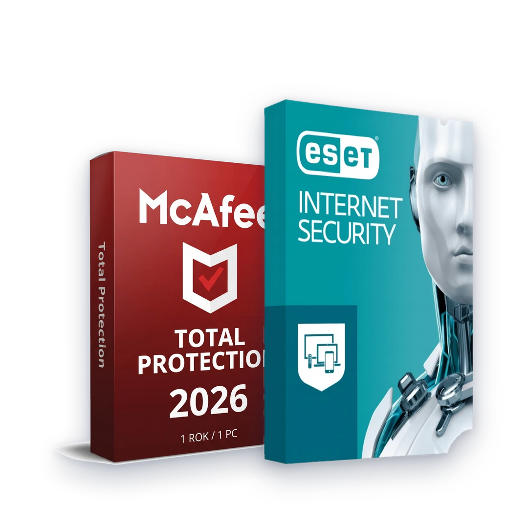 ESET Internet Security i McAfee Total Protection 2026 – licencje roczne